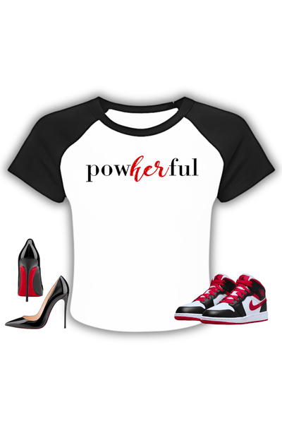 PowHERful Collection Fitted Tee BLACK - Corporate Amerika Collection