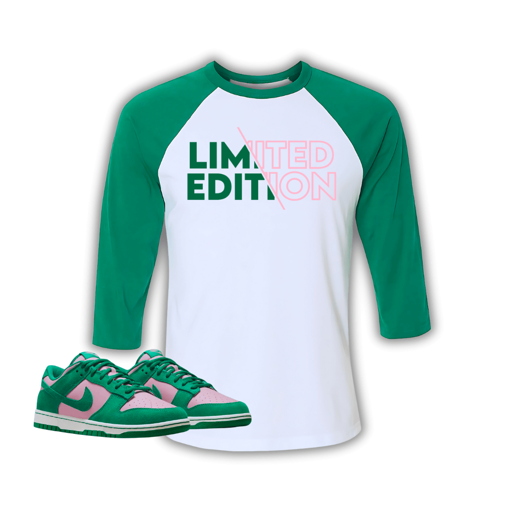 LIMITED EDITION Collection Raglan Tee Green Navy - Corporate Amerika Collection