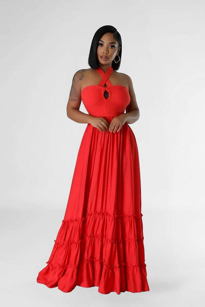 THE DEMURE MAXI DRESS - Corporate Amerika Collection