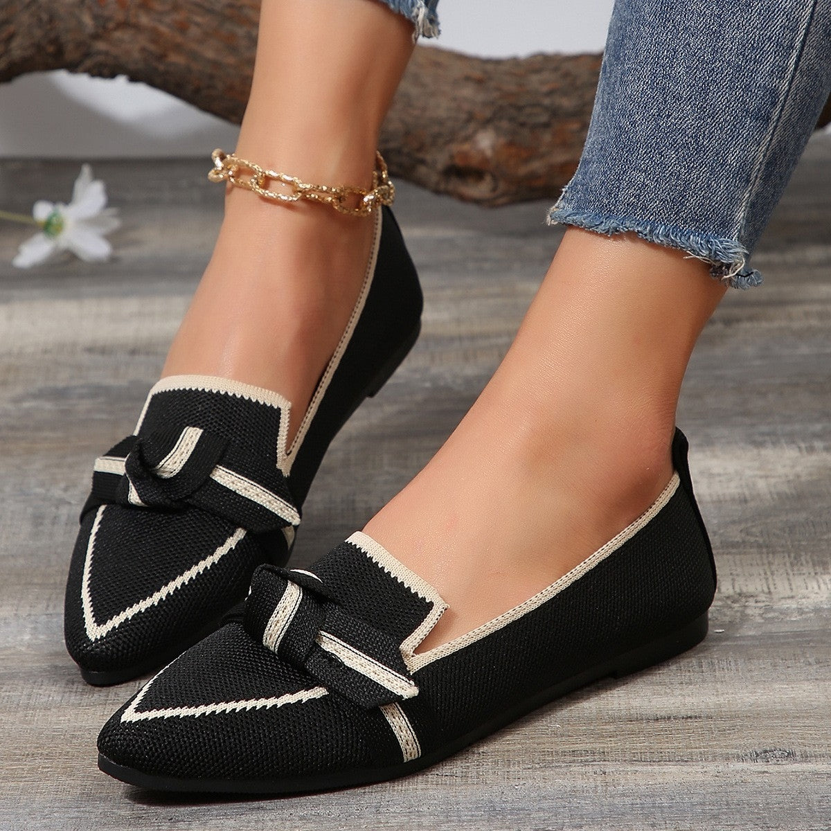 ON POINT BOW KNIT LOAFER