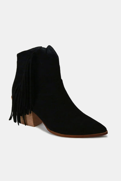 FRINGE BENEFITS SUEDE BOOT BLACK