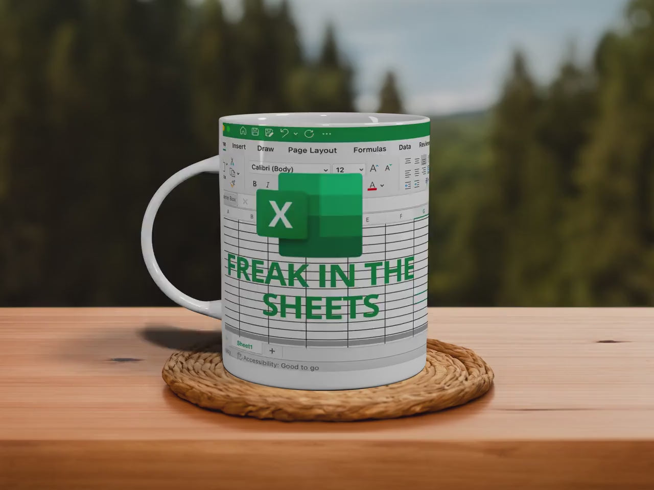 WAITING TO "EXCEL" MUG